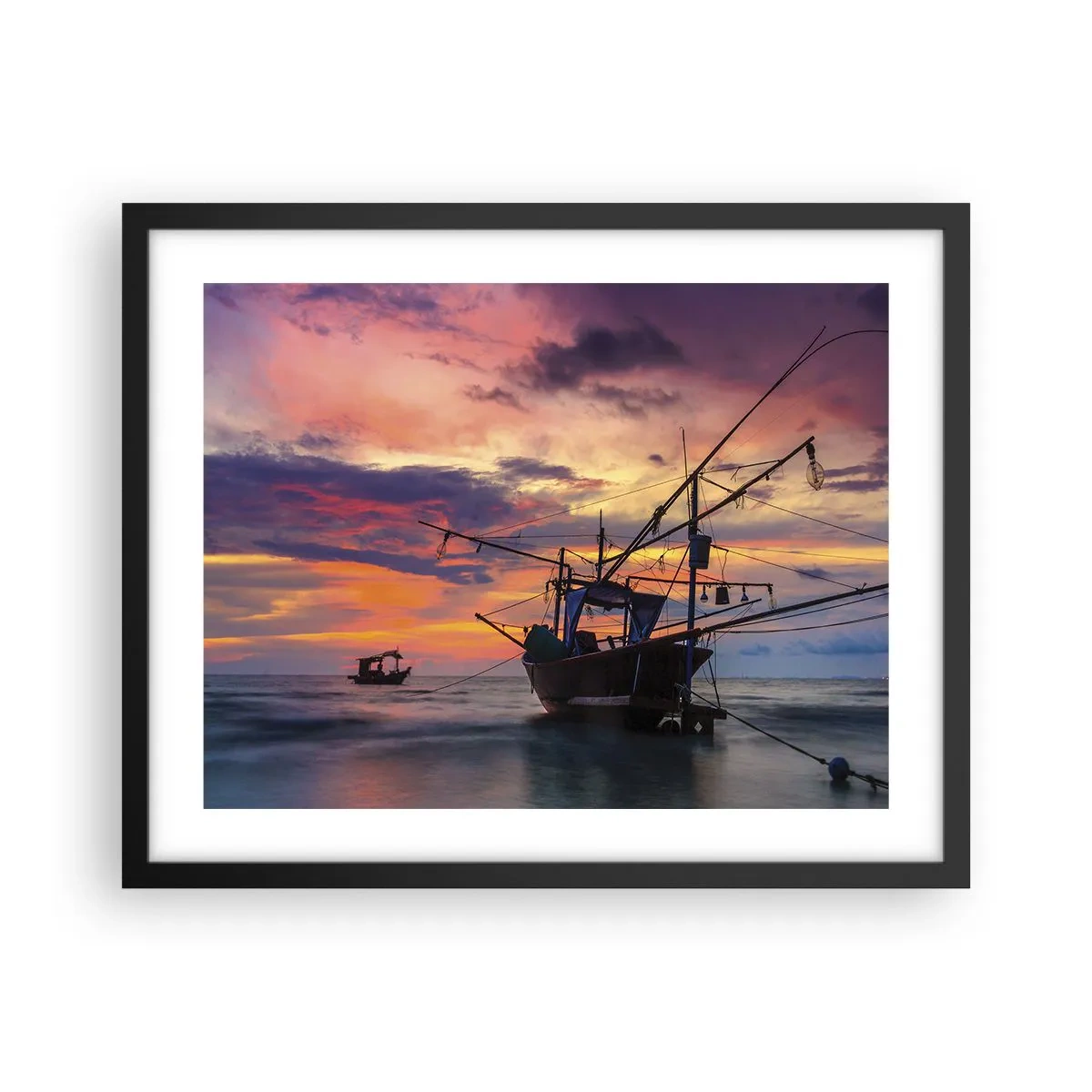 Plakat i sort ramme - En eksotisk aften - 50x40 cm