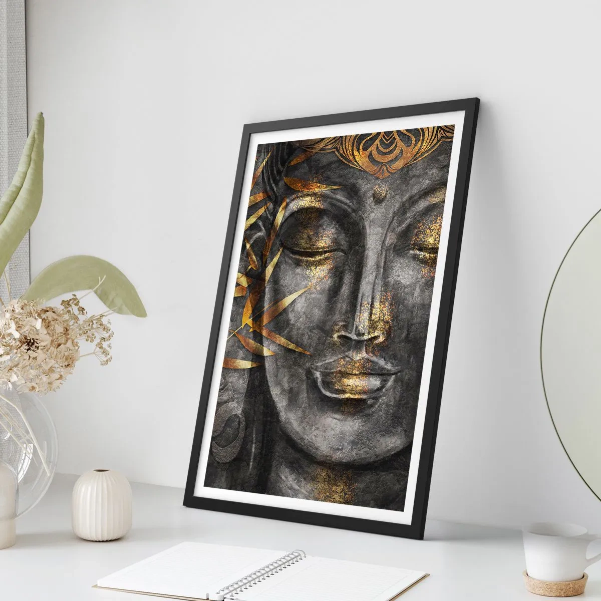 Plakat i sort ramme - Mærk freden - 40x50 cm