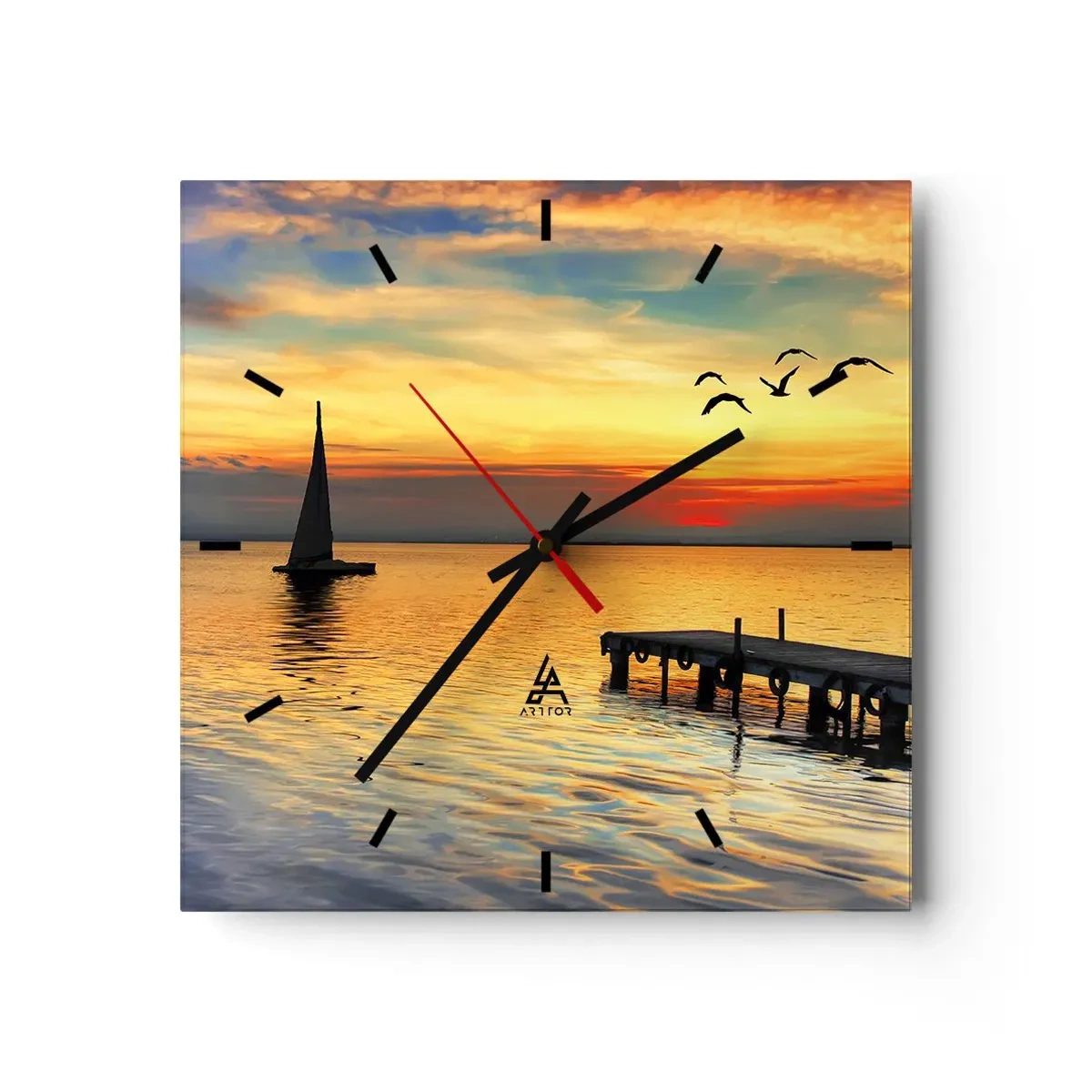 Vægur, Uret - Returnering om aftenen - 30x30 cm