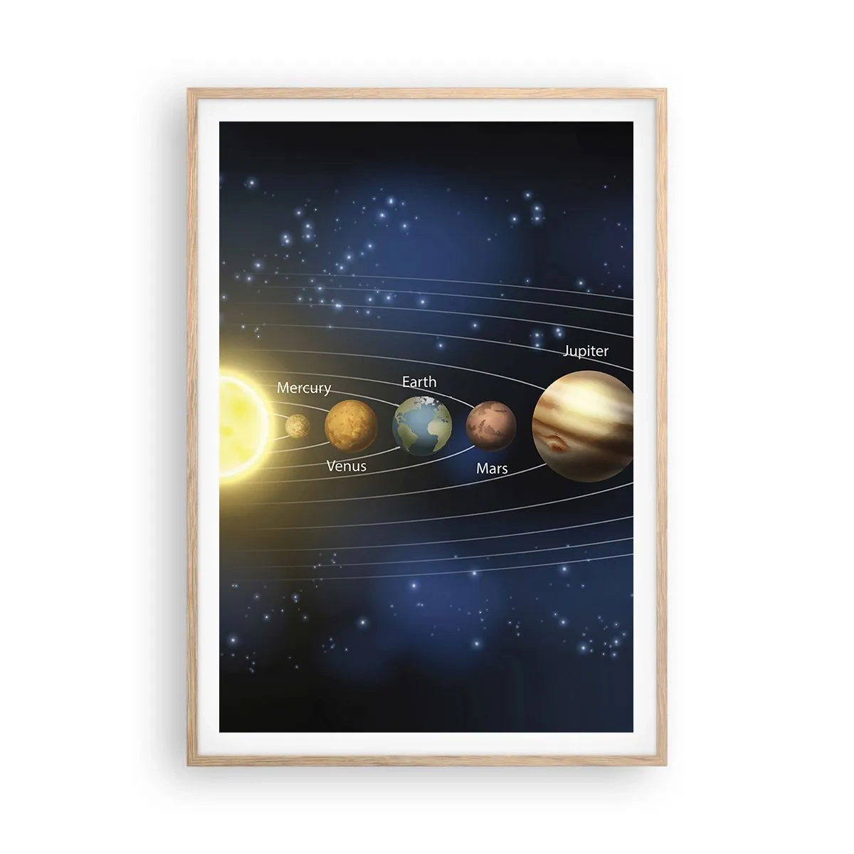 Plakat i ramme af lyst egetræ - En ud af ti - 70x100 cm