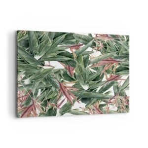 Lærredstryk - Billede på lærred - Smaragd- og syrenbuskads - 120x80 cm