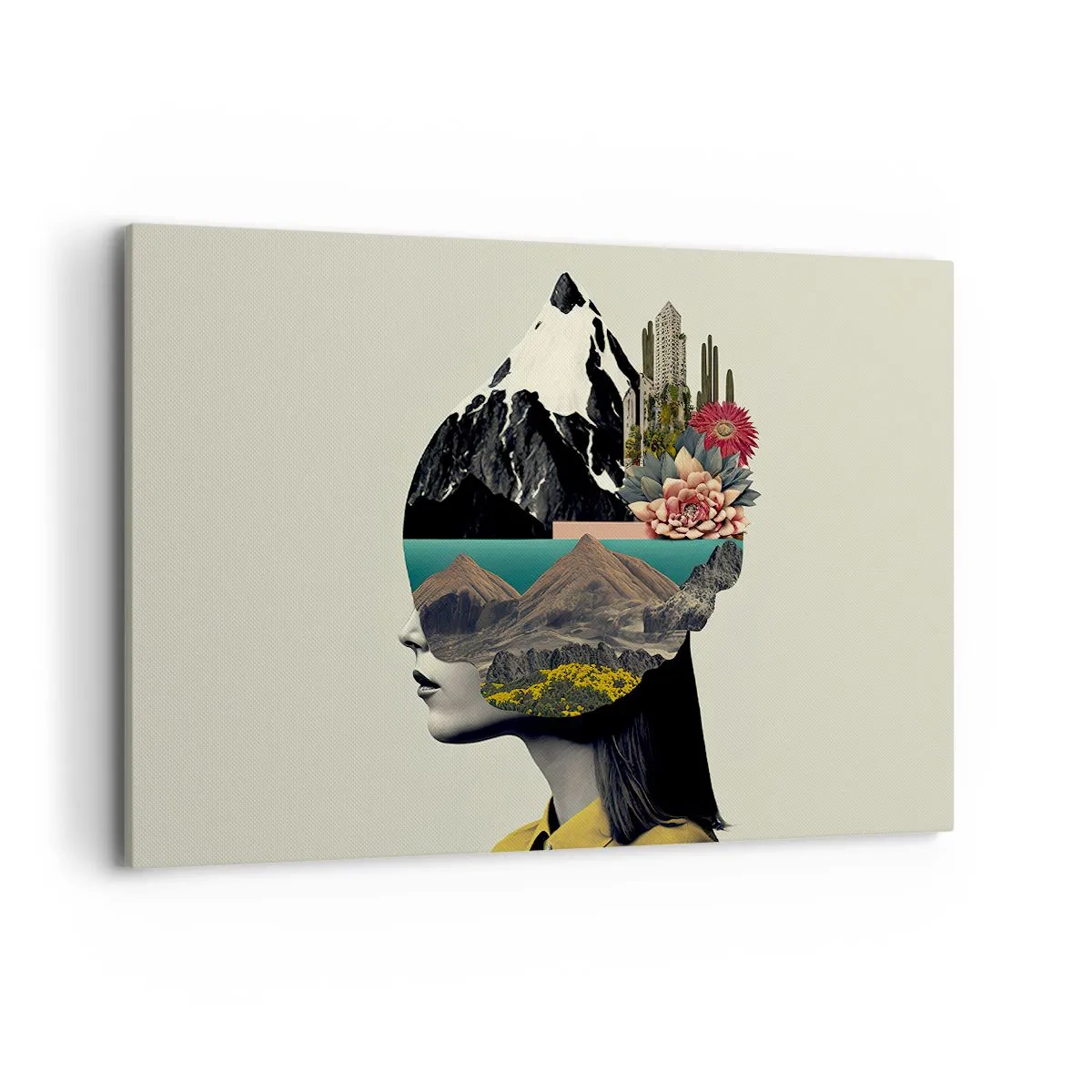 Lærredstryk - Billede på lærred - Kvinden - altid et mysterium - 120x80 cm