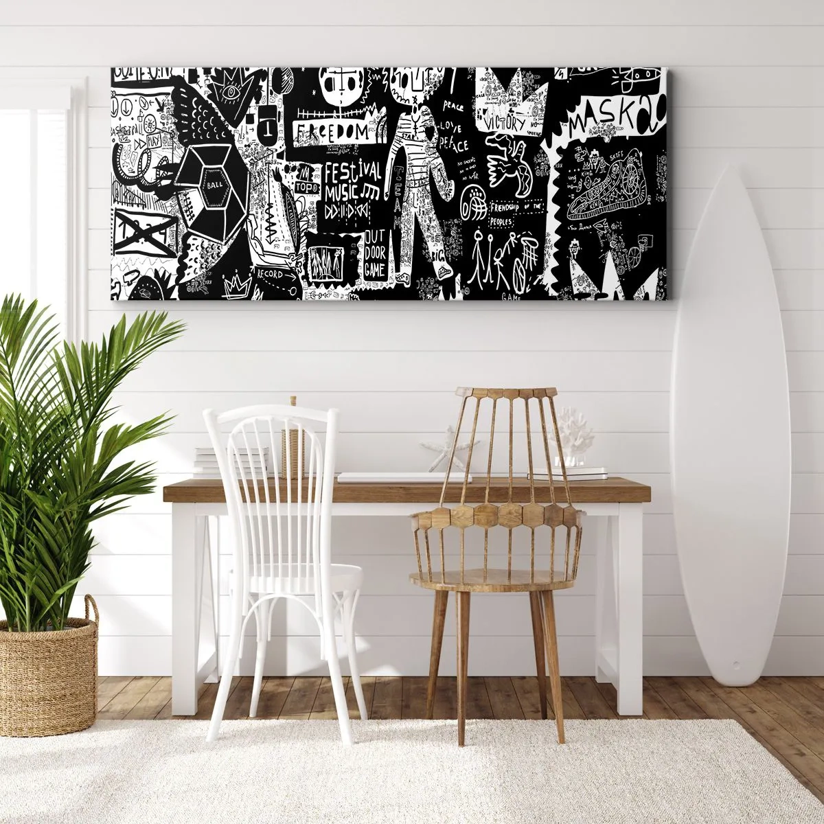 Lærredstryk - Billede på lærred - Den åndelige ungdom med lov og glæde - 90x30 cm