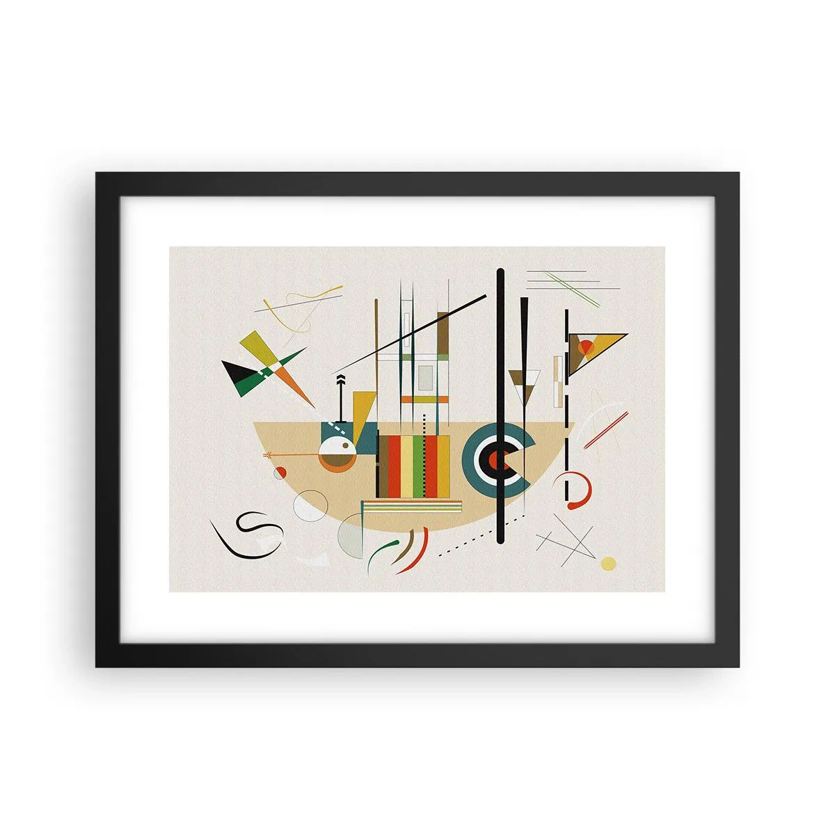 Plakat i sort ramme - Og verden griner - 40x30 cm