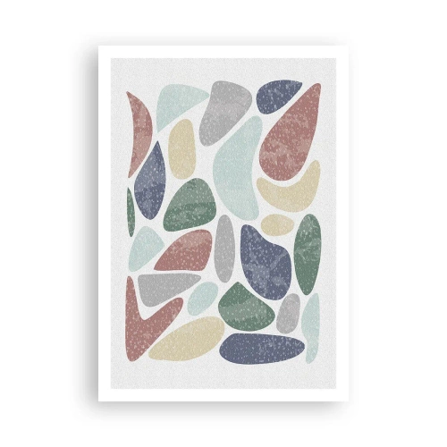 Plakat - Mosaik af pulveriserede farver - 70x100 cm