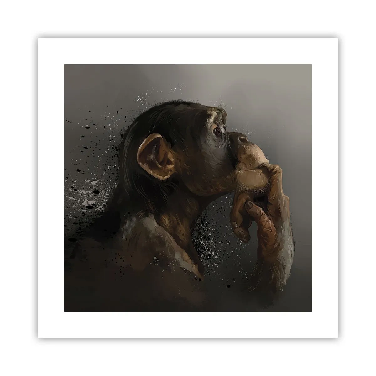 Plakat - Helt sikkert en tænker - 40x40 cm