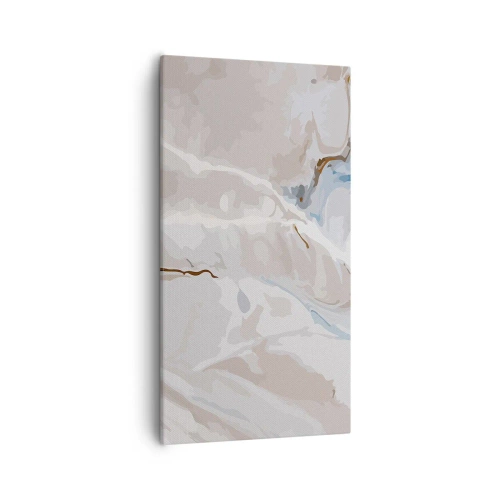 Lærredstryk - Billede på lærred - Blå slynger sig under det hvide - 55x100 cm