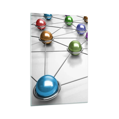 Billede på glas - Kosmisk net - 70x100 cm