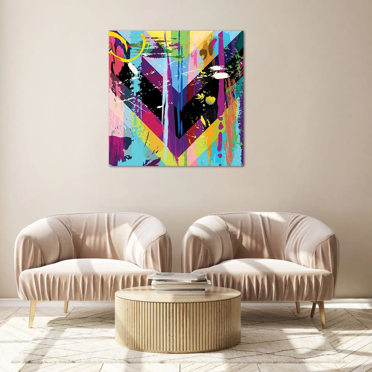 Billede på glas - Fra top til bund - 60x60 cm