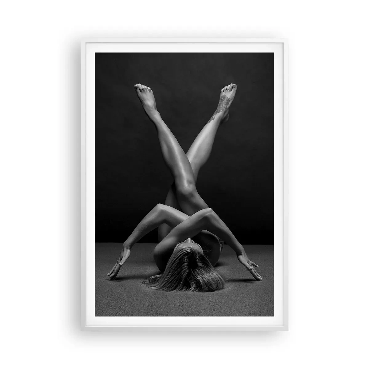 Plakat i hvid ramme - Nøgenhedens geometri - 70x100 cm
