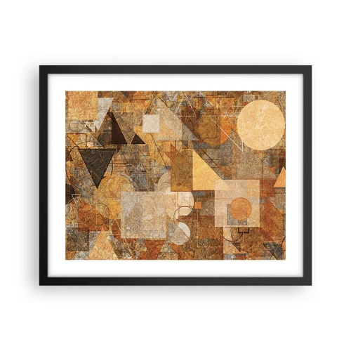 Plakat i sort ramme - Kubistisk bronzeundersøgelse - 50x40 cm