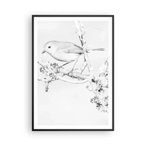 Plakat i sort ramme - Vintermorgen - 70x100 cm