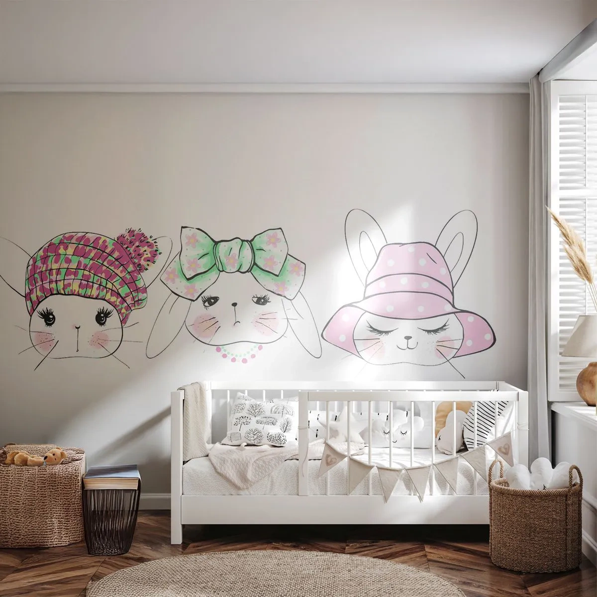 Fototapet Standard Eco - Eftertænksom, trist, glad - For børn, Grafik, Illustration - 400x280 cm