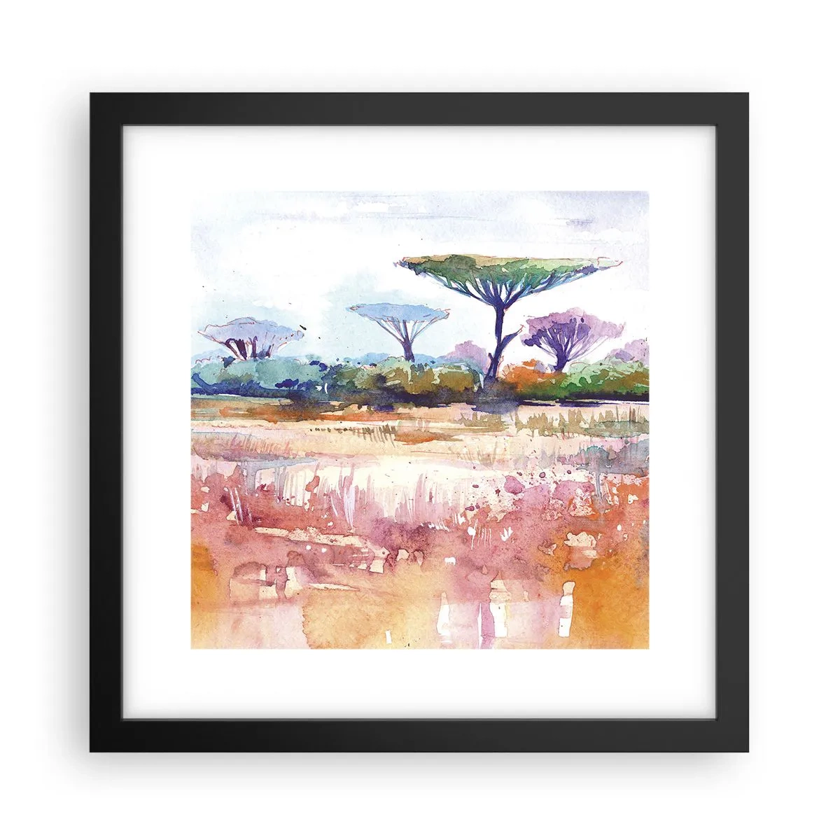 Plakat i sort ramme - Savannens farver - 30x30 cm