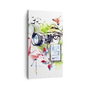 Lærredstryk - Billede på lærred - Gennem en rejsendes linse - 45x80 cm