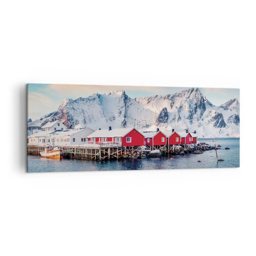 Lærredstryk - Billede på lærred - Nordlig tilbagetrækning - 140x50 cm