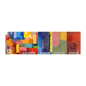 Prøve Fototapet Premium Canvas - Hver især forskellige, alle farverige - Abstraktion, Stykke, Moderne mønster - 100x30 cm