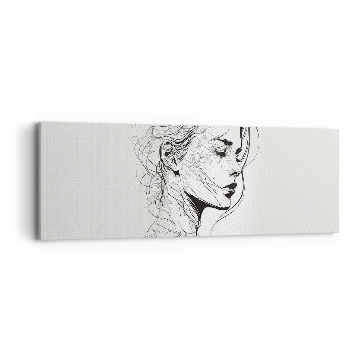 Lærredstryk - Billede på lærred - Portræt i drømmeri - 90x30 cm