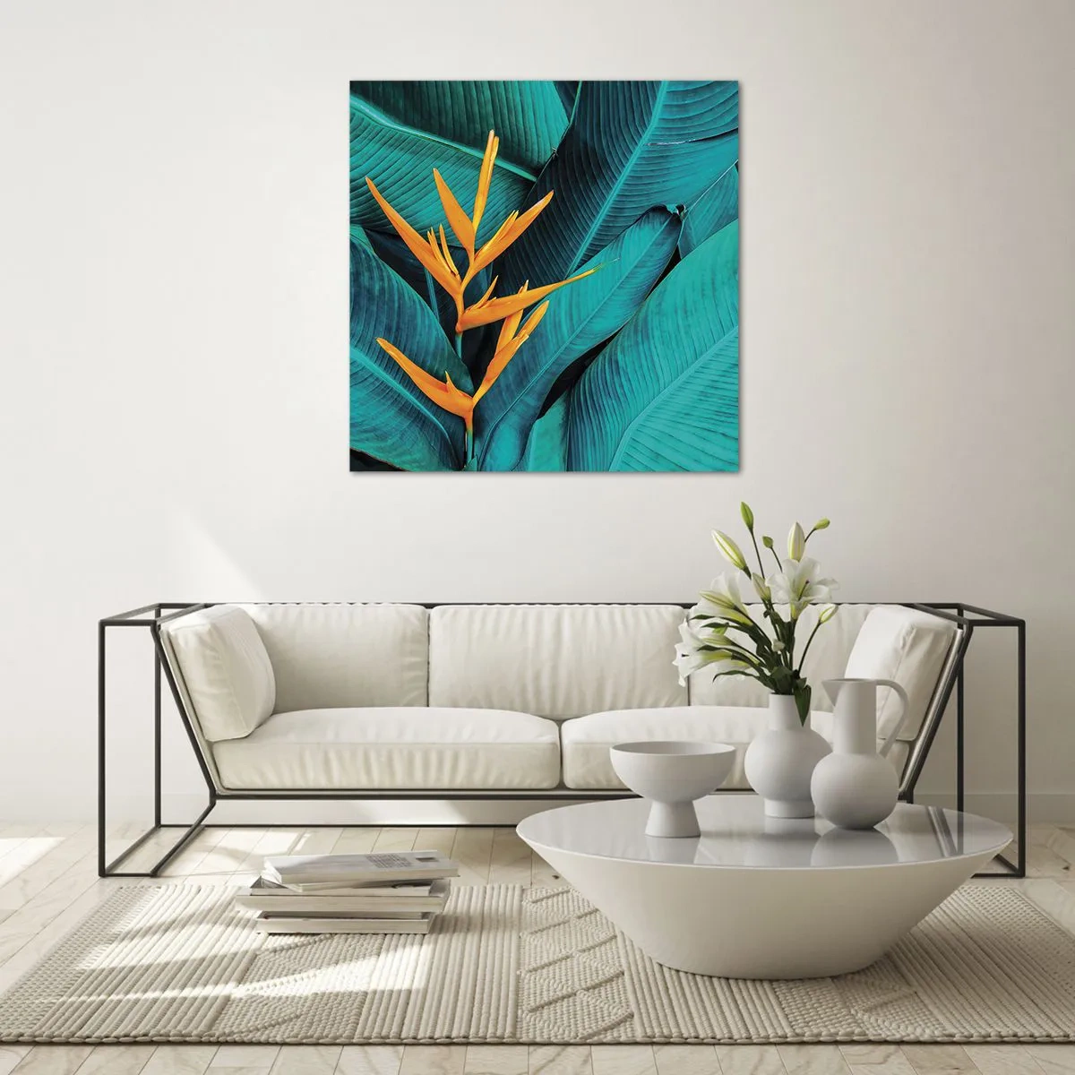 Billede på glas - Edens blomst - 70x70 cm