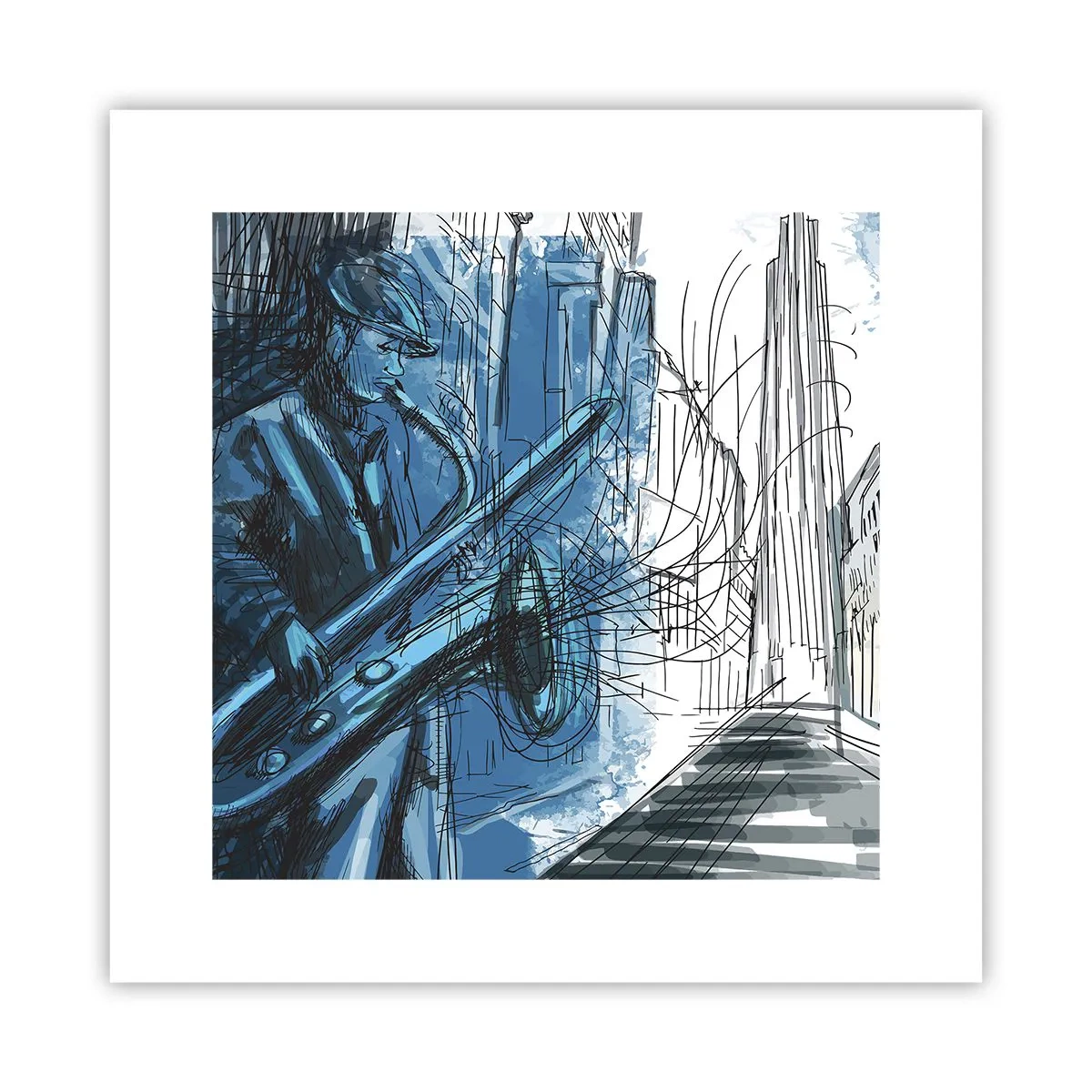 Plakat - Byens rapsodi - 30x30 cm