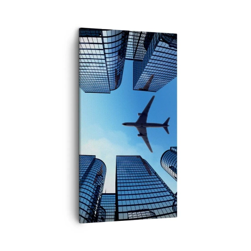 Lærredstryk - Billede på lærred - Udsigt fra glasslugten - 45x80 cm