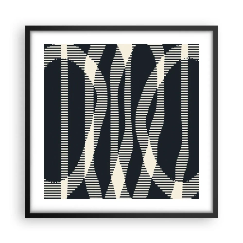 Plakat i sort ramme - Forsøg på at bryde igennem mørket - 50x50 cm