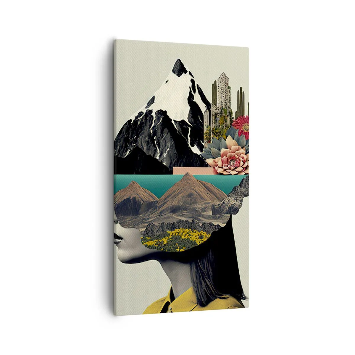 Lærredstryk - Billede på lærred - Kvinden - altid et mysterium - 55x100 cm