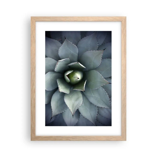 Plakat i ramme af lyst egetræ - Lokkemad og advarsler - 30x40 cm