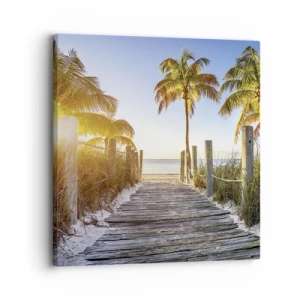 Lærredstryk - Billede på lærred - Direkte til paradis - 30x30 cm