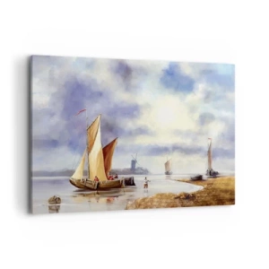 Lærredstryk - Billede på lærred - Sømændenes tilbagevenden - 120x80 cm