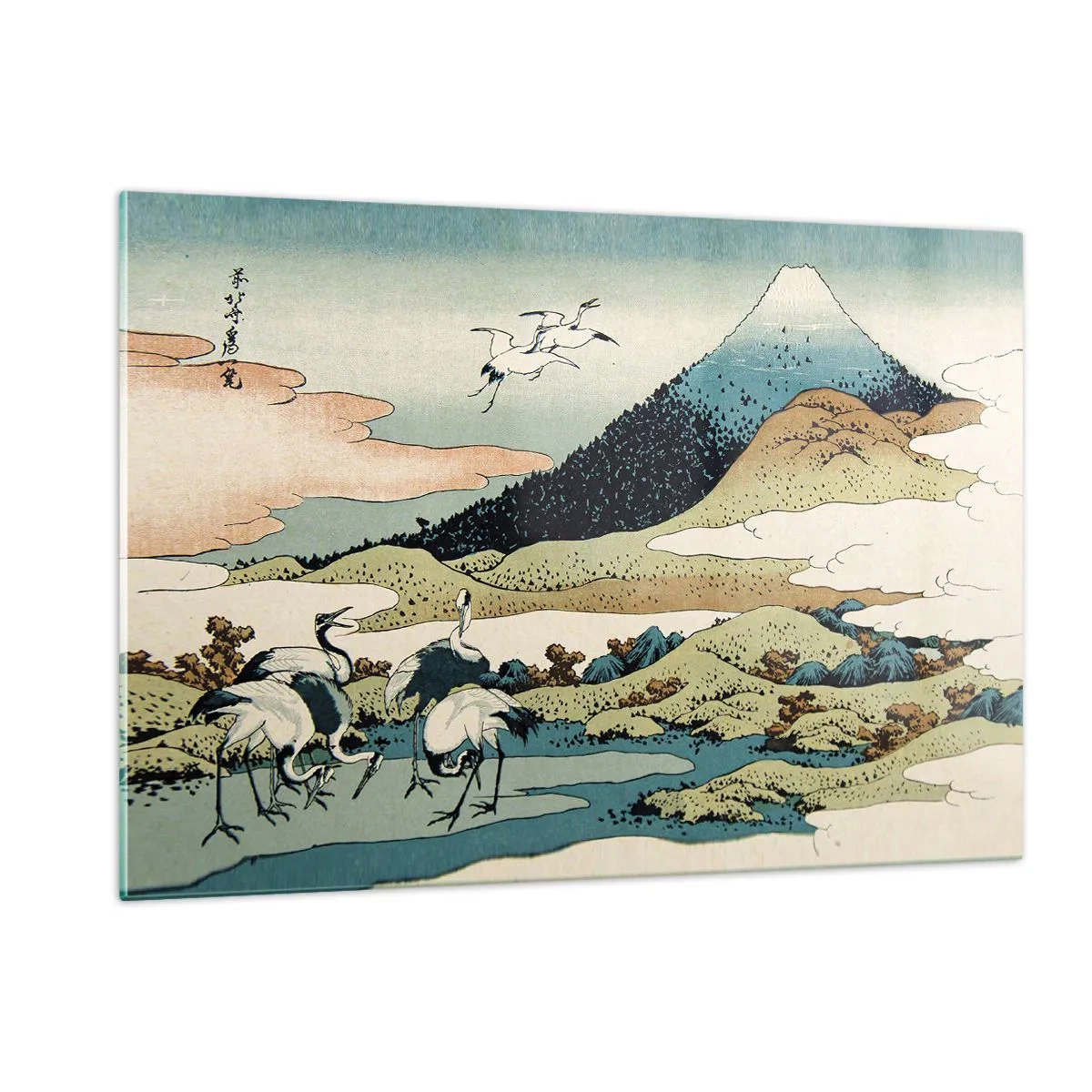 Billede på glas - I japansk ånd - 120x80 cm