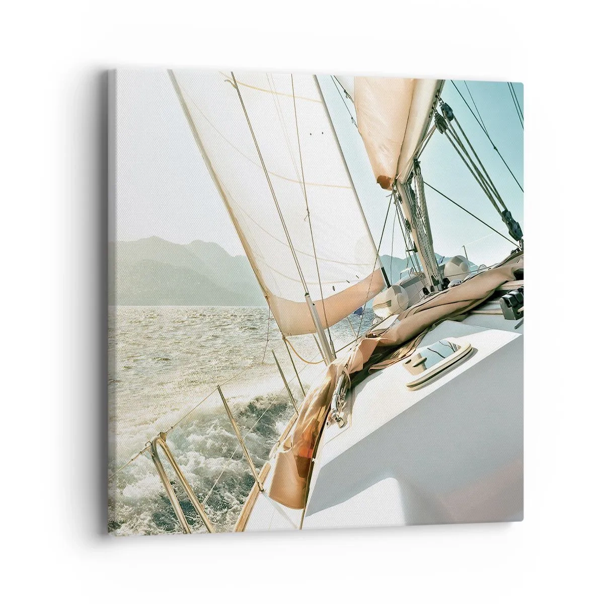 Lærredstryk - Billede på lærred - Under fulde sejl - 40x40 cm