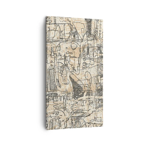 Lærredstryk - Billede på lærred - Venter på at blive afkodet - 45x80 cm