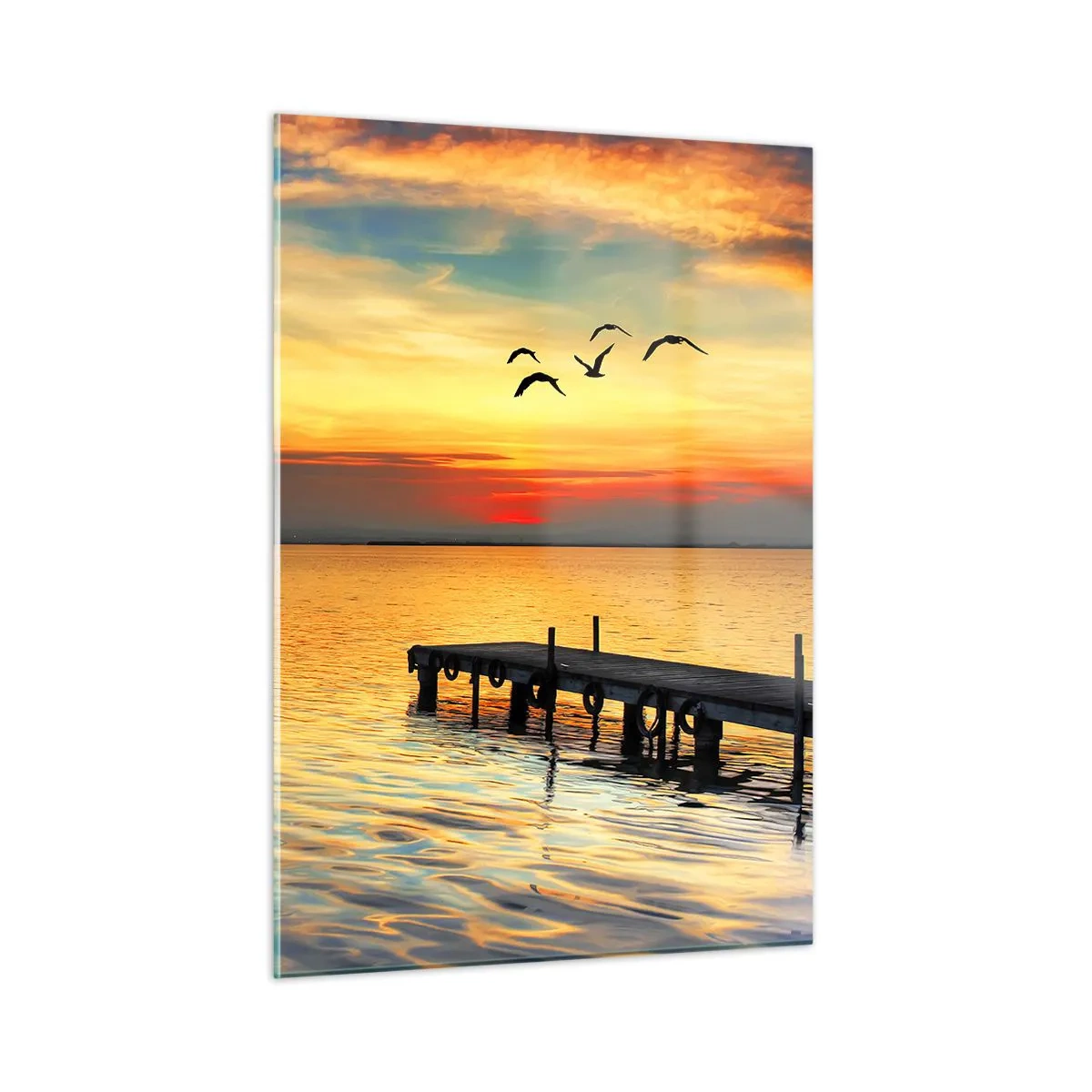 Billede på glas - Returnering om aftenen - 50x70 cm