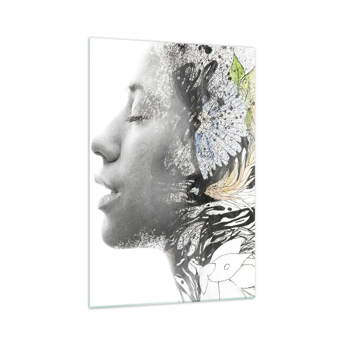 Billede på glas - Nedsænket i naturen - 70x100 cm