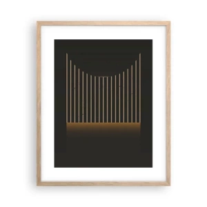 Plakat i ramme af lyst egetræ - Udforsk mørket - 40x50 cm