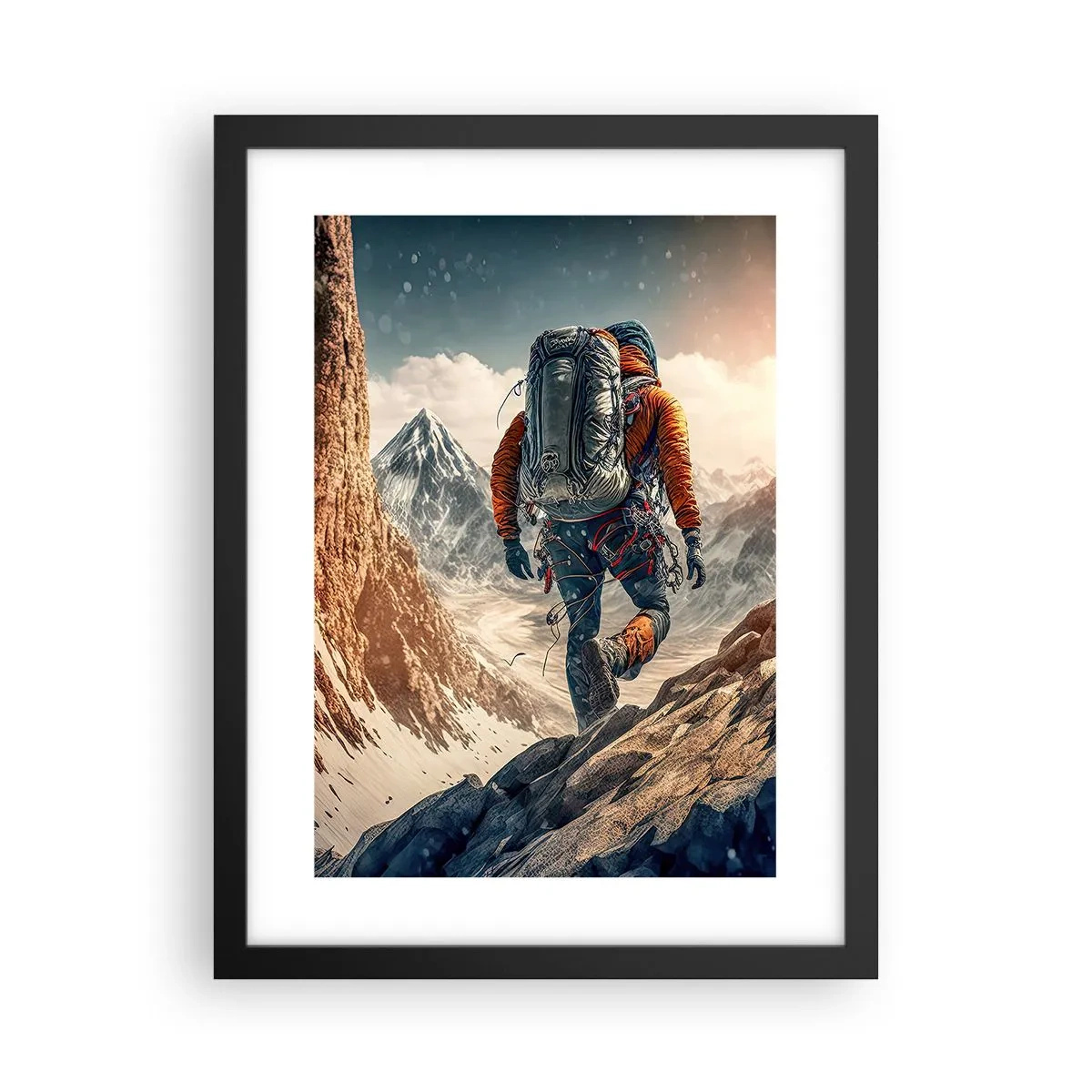 Plakat i sort ramme - Ensom kriger - 30x40 cm