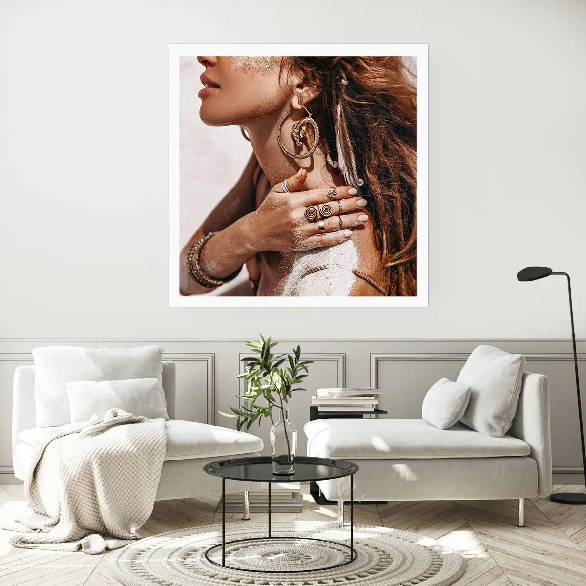 Plakat - Dronning af den vilde strand - 50x50 cm