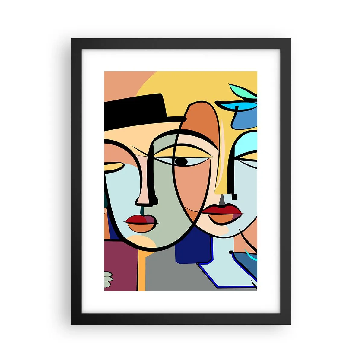 Plakat i sort ramme - Picassos randez vous - 30x40 cm