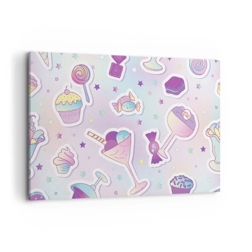 Lærredstryk - Billede på lærred - At have en fødselsdag hver dag - 120x80 cm