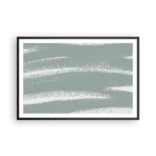 Plakat i sort ramme - Abstraktion i vinterstemning - 91x61 cm