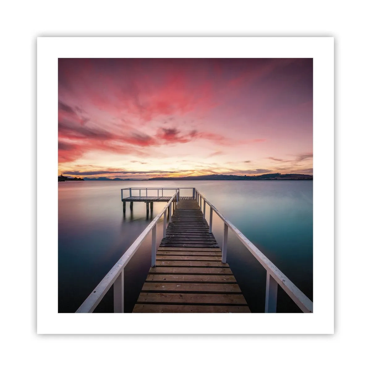 Plakat - Aftenens blide flamme - 50x50 cm