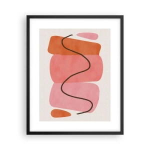 Plakat i sort ramme - Formernes blide bevægelse - 40x50 cm