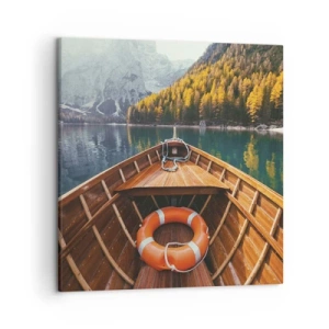 Lærredstryk - Billede på lærred - Bjergtur - 50x50 cm