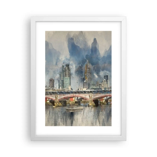 Plakat i hvid ramme - London i al sin pragt - 30x40 cm
