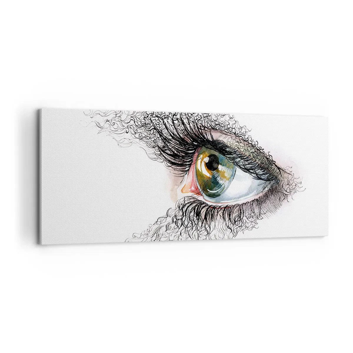 Lærredstryk - Billede på lærred - Se direkte ind i sjælen - 100x40 cm