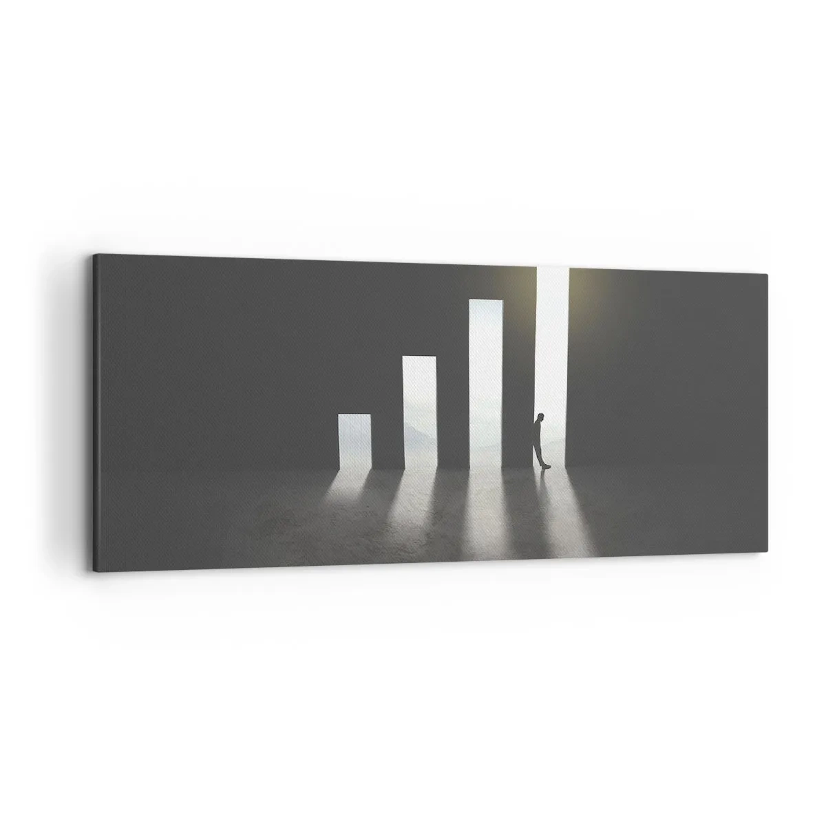 Lærredstryk - Billede på lærred - Succes - et indtryk - 120x50 cm