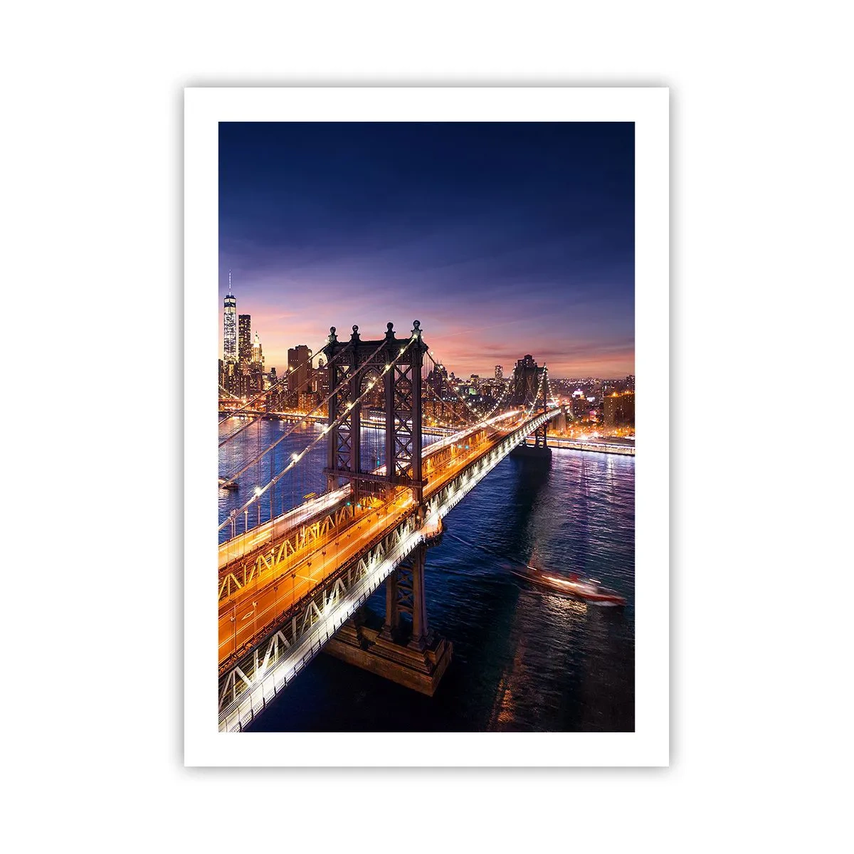 Plakat - En lysende bro til hjertet af byen - 50x70 cm
