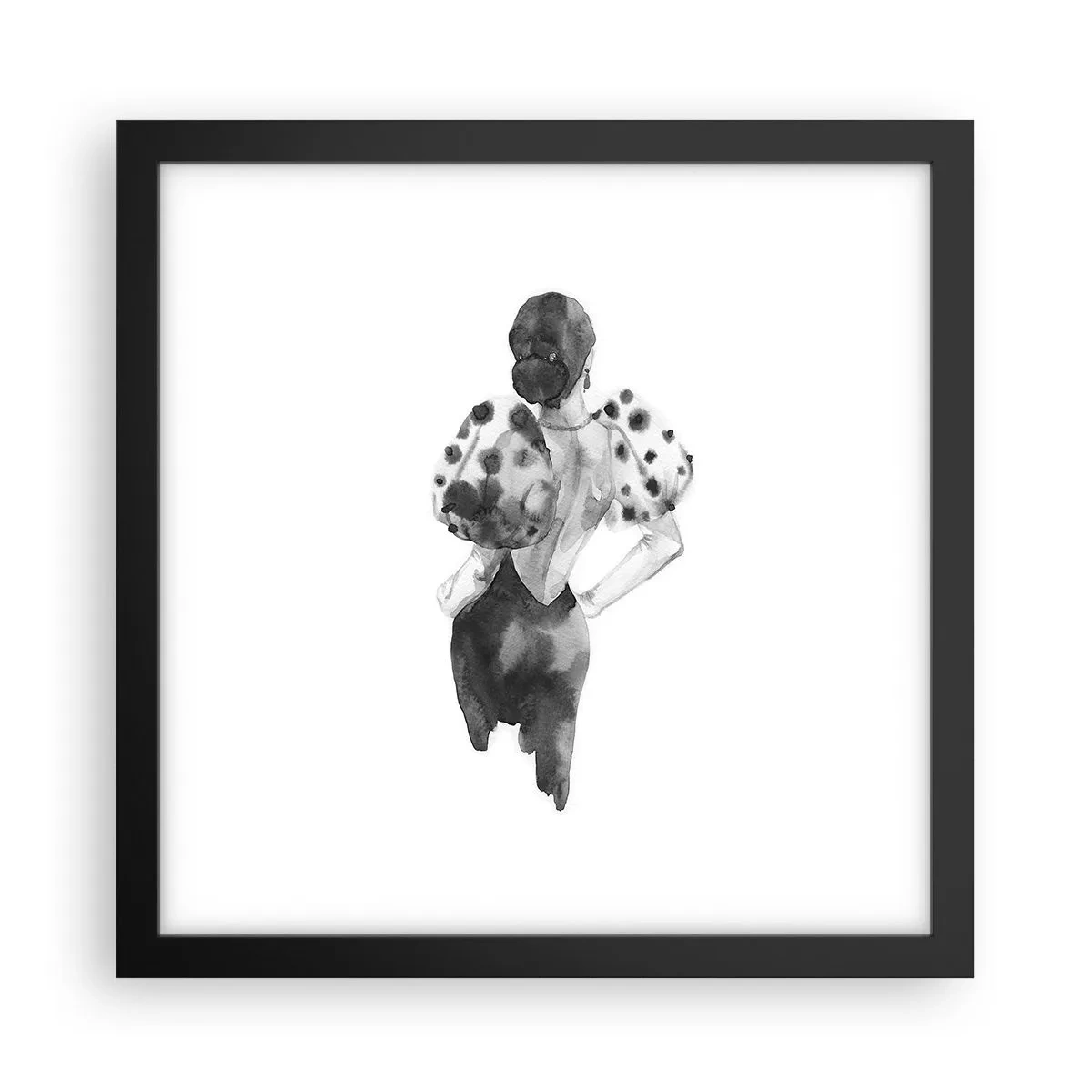 Plakat i sort ramme - Den gik lige forbi - 30x30 cm