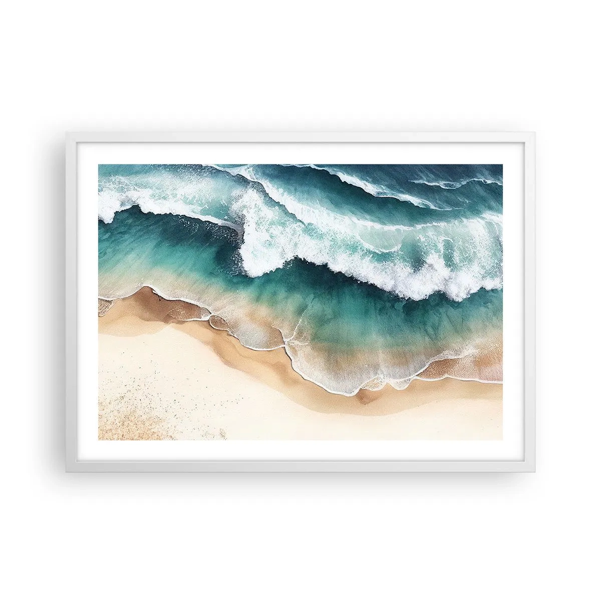 Plakat i hvid ramme - Et evigt møde - 70x50 cm